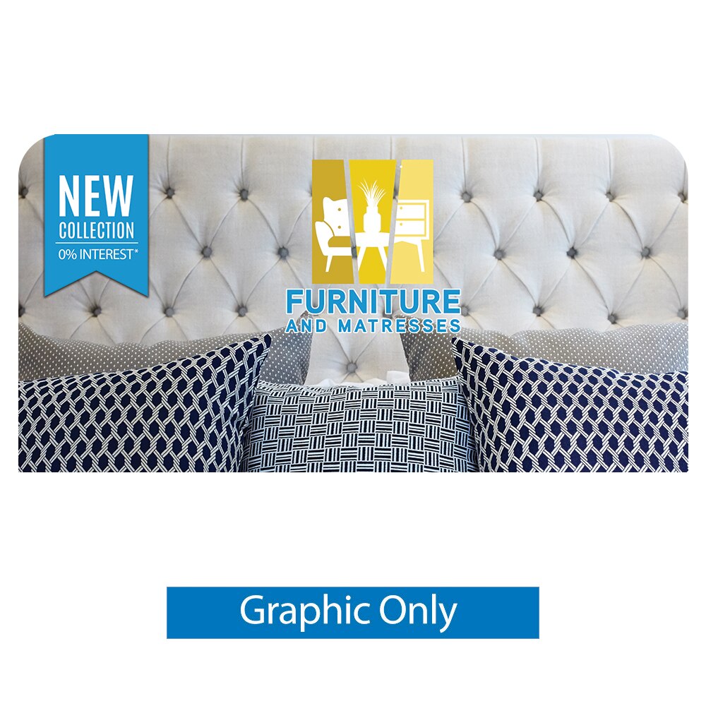 EZ Tube King Headboards — 37 in Single Sided Graphic Only with Black Back Fabric